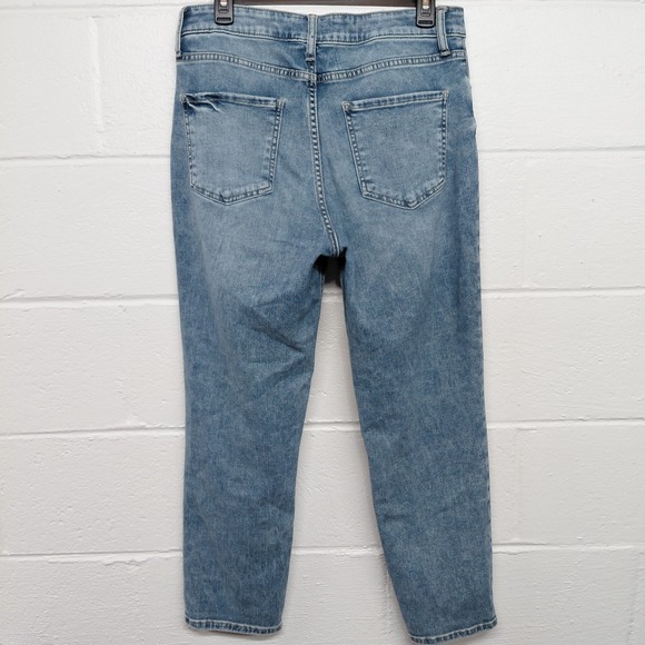 Kut From The Kloth Naomi High Rise Crop Straight Leg Jeans 10 Blue Denim 30x25 - Picture 5 of 16